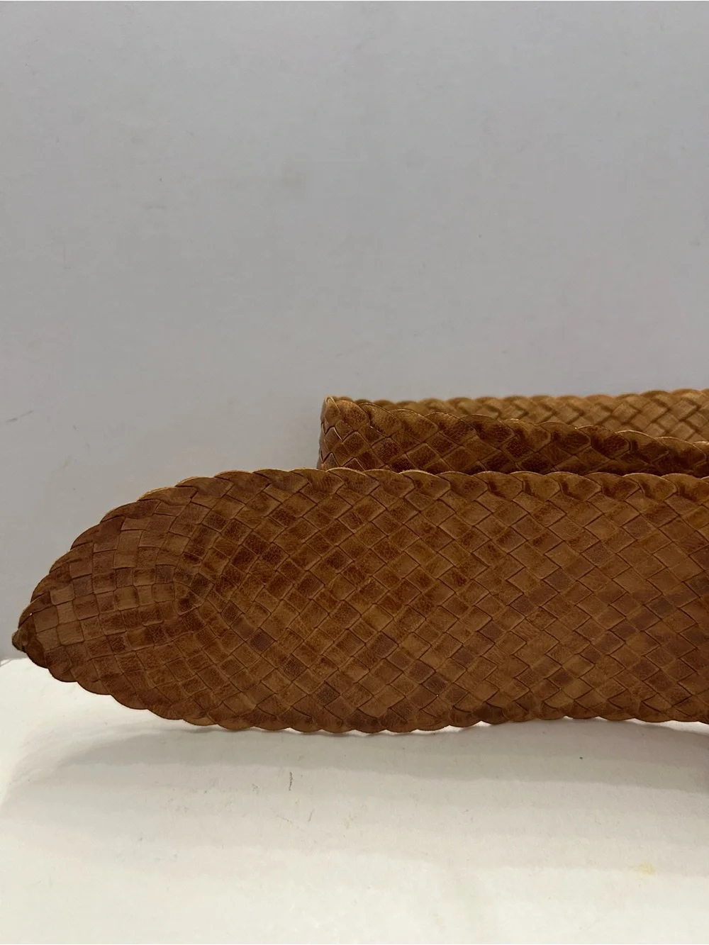 Vintage Talbots Wide Woven Genuine Leather Belt M
